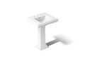 KOHLER K-2238-8-0 Memoirs Classic 24-1/4" Rectangular Pedestal Bathroom Sink - White