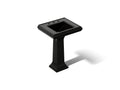 KOHLER K-2238-8-7 Memoirs Classic 24-1/4" Rectangular Pedestal Bathroom Sink - Black Black