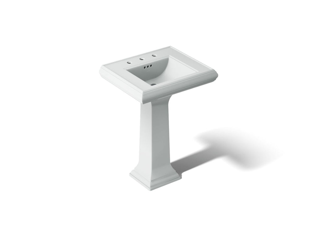 KOHLER K-2238-8-95 Memoirs Classic 24-1/4" Rectangular Pedestal Bathroom Sink - Ice Grey