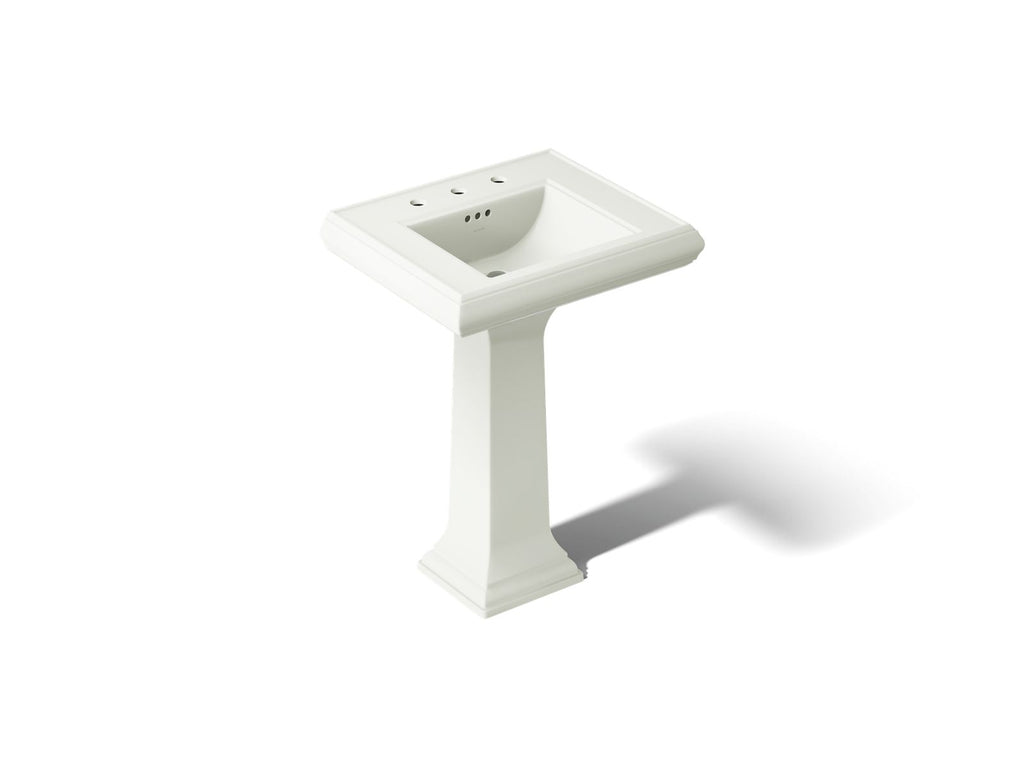 KOHLER K-2238-8-NY Memoirs Classic 24-1/4" Rectangular Pedestal Bathroom Sink - Dune