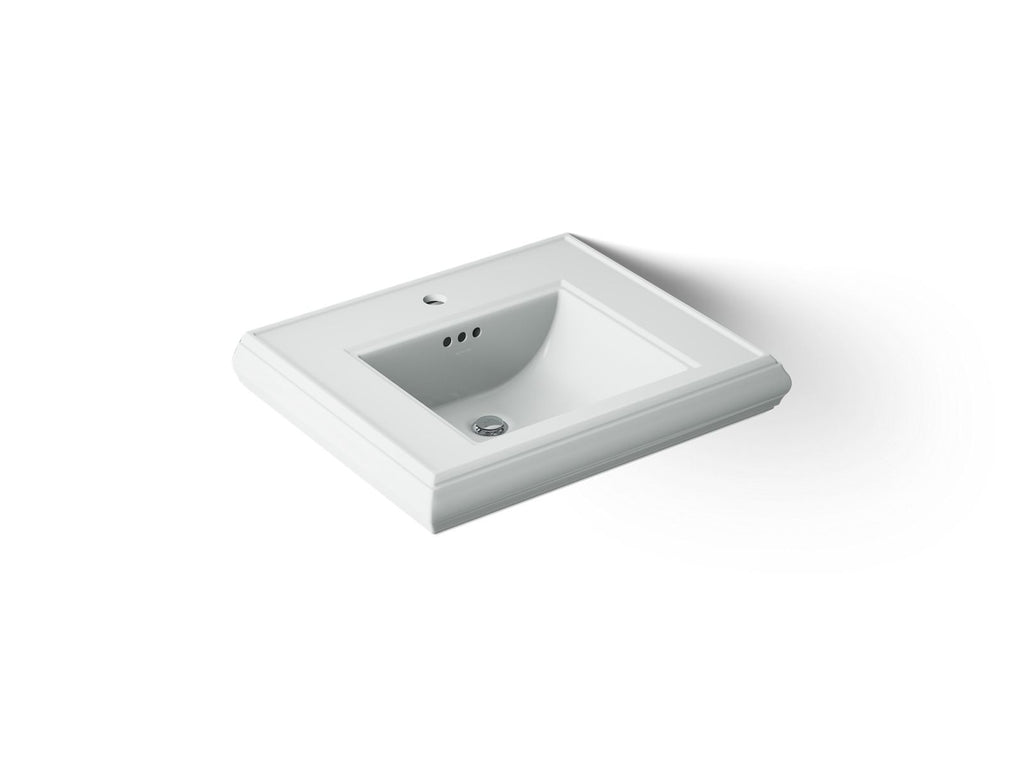 KOHLER K-2239-1-95 Memoirs Pedestal/Console Table Bathroom Sink Basin With Single Faucet-Hole Drilling - Ice Grey