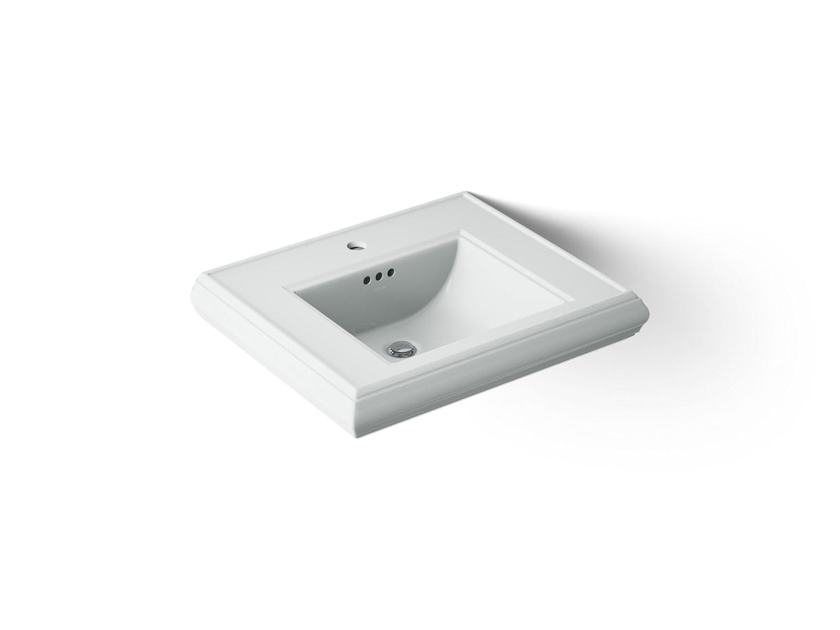 KOHLER K-2239-1-95 Memoirs Pedestal/Console Table Bathroom Sink Basin With Single Faucet-Hole Drilling - Ice Grey