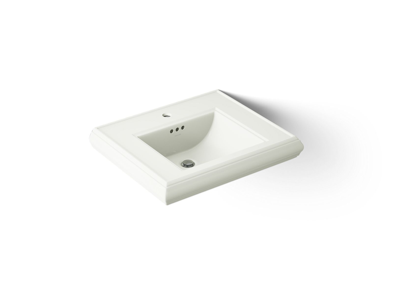 KOHLER K-2239-1-NY Memoirs Pedestal/Console Table Bathroom Sink Basin With Single Faucet-Hole Drilling - Dune
