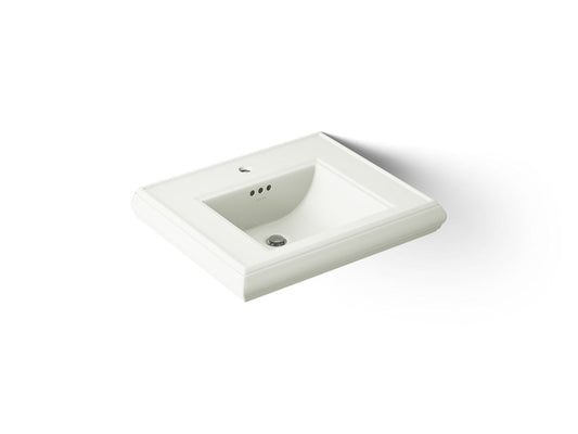 KOHLER K-2239-1-NY Memoirs Pedestal/console table bathroom sink basin with single faucet-hole drilling - Dune