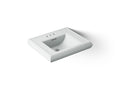 KOHLER K-2239-4-95 Memoirs Pedestal/Console Table Bathroom Sink Basin With 4" Centerset Faucet Holes - Ice Grey