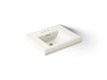 KOHLER K-2239-4-96 Memoirs Pedestal/Console Table Bathroom Sink Basin With 4" Centerset Faucet Holes - Biscuit