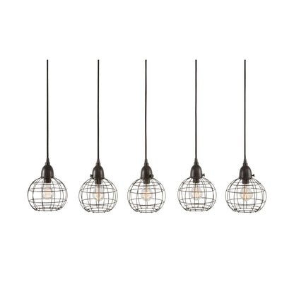 ELK SIGNATURE 225064 Wire Ball 5-Light Linear Mini Pendant Fixture