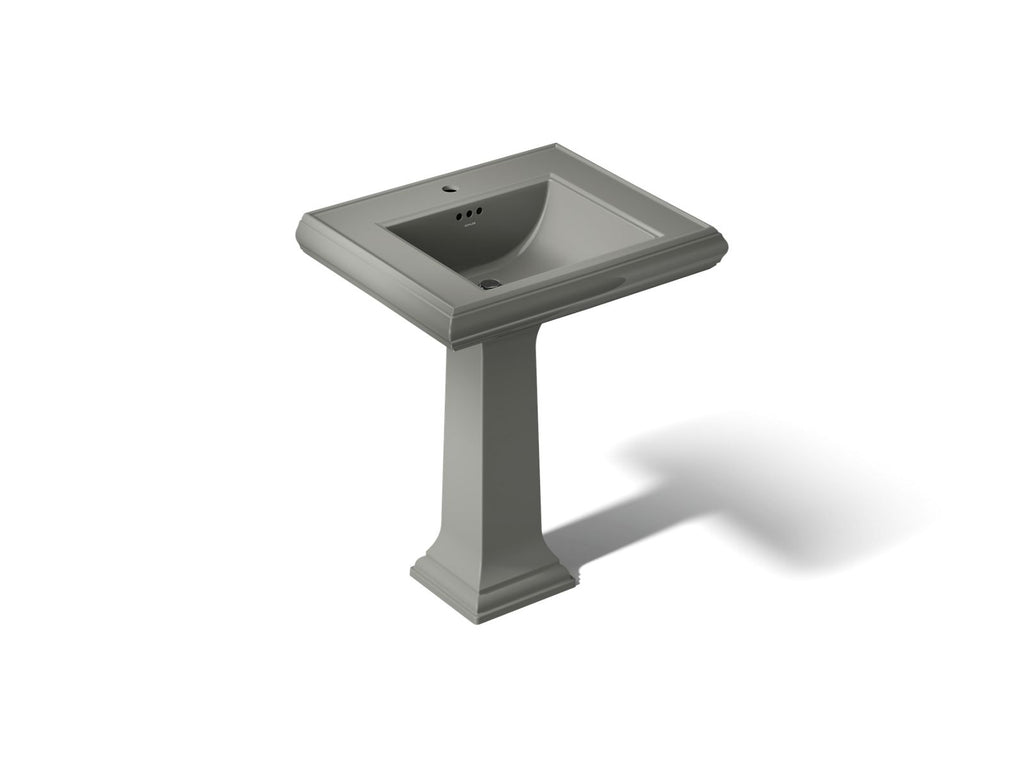 KOHLER K-2258-1-58 Memoirs Classic 27-1/4" Rectangular Pedestal Bathroom Sink - Thunder Grey