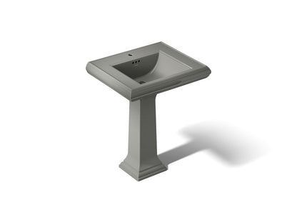 KOHLER K-2258-1-58 Memoirs Classic 27-1/4" rectangular pedestal bathroom sink - Thunder Grey