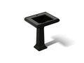 KOHLER K-2258-1-7 Memoirs Classic 27-1/4" Rectangular Pedestal Bathroom Sink - Black Black