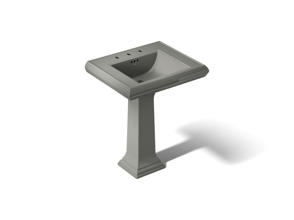 KOHLER K-2258-8-58 Memoirs Classic 27-1/4" Rectangular Pedestal Bathroom Sink - Thunder Grey