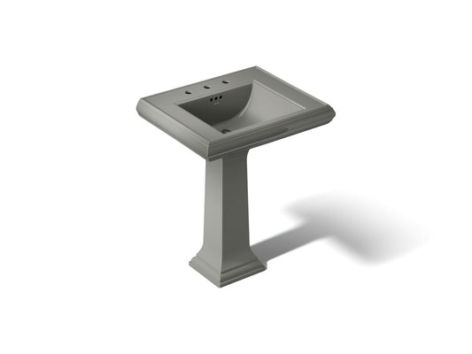 KOHLER K-2258-8-58 Memoirs Classic 27-1/4" rectangular pedestal bathroom sink - Thunder Grey