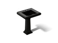 KOHLER K-2258-8-7 Memoirs Classic 27-1/4" Rectangular Pedestal Bathroom Sink - Black Black