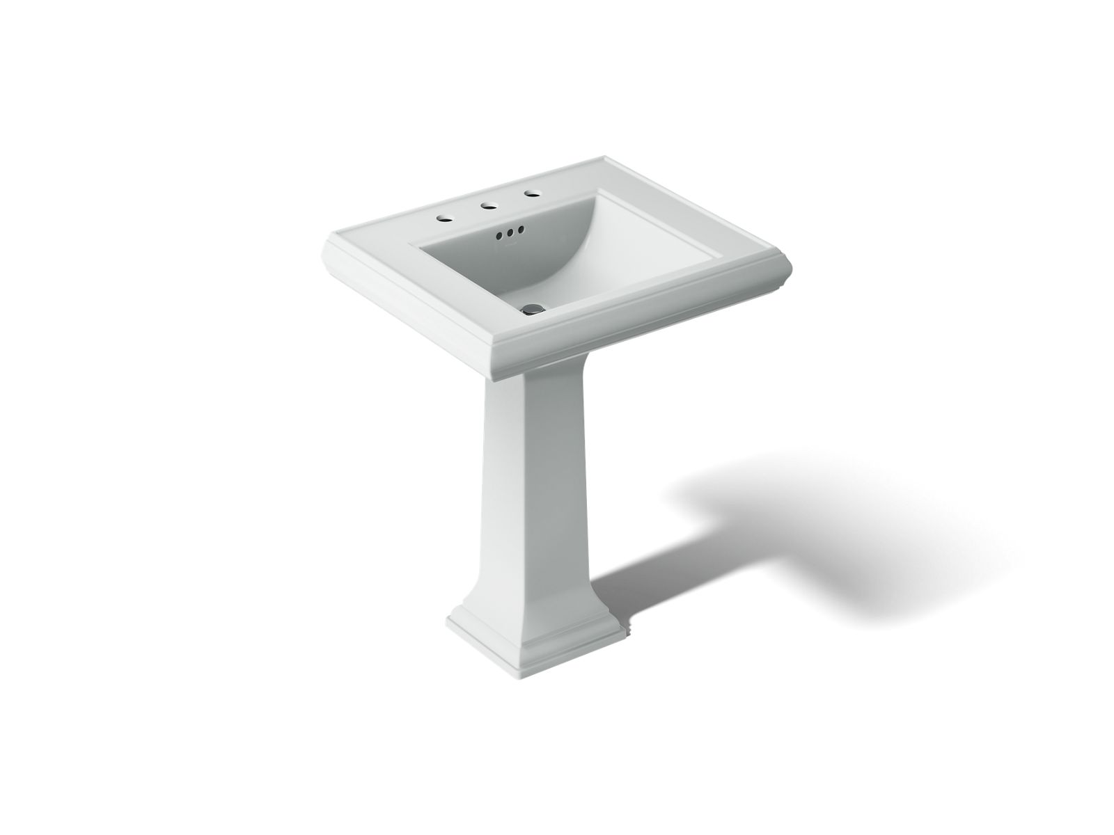 KOHLER K-2258-8-95 Memoirs Classic 27-1/4" Rectangular Pedestal Bathroom Sink - Ice Grey