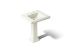 KOHLER K-2258-8-96 Memoirs Classic 27-1/4" Rectangular Pedestal Bathroom Sink - Biscuit