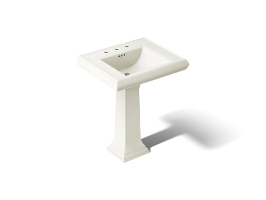 KOHLER K-2258-8-96 Memoirs Classic 27-1/4" rectangular pedestal bathroom sink - Biscuit