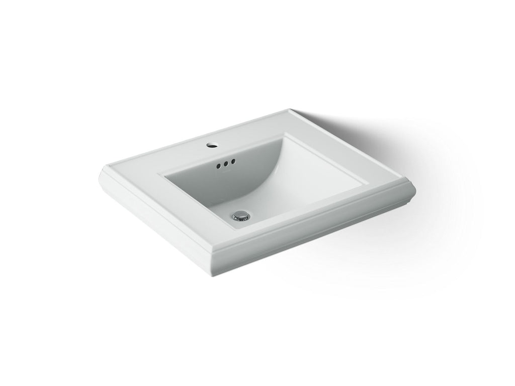 KOHLER K-2259-1-95 Memoirs Pedestal/Console Table Bathroom Sink Basin With Single Faucet-Hole Drilling - Ice Grey