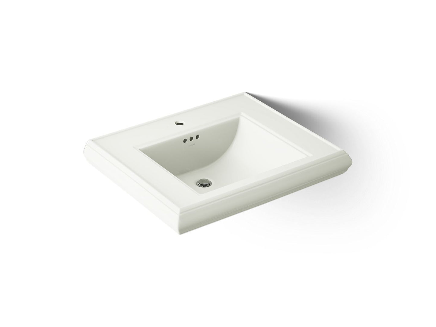 KOHLER K-2259-1-NY Memoirs Pedestal/console table bathroom sink basin with single faucet-hole drilling - Dune