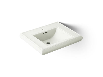 KOHLER K-2259-1-NY Memoirs Pedestal/console table bathroom sink basin with single faucet-hole drilling - Dune