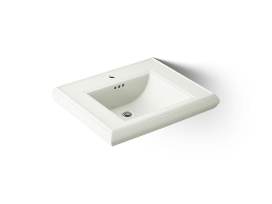 KOHLER K-2259-1-NY Memoirs Pedestal/console table bathroom sink basin with single faucet-hole drilling - Dune