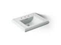 KOHLER K-2259-8-95 Memoirs Pedestal/Console Table Bathroom Sink Basin With 8" Widespread Faucet Holes - Ice Grey