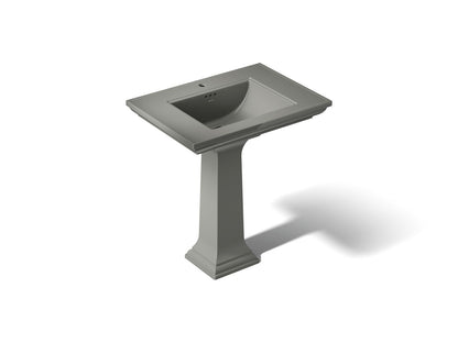 KOHLER K-2268-1-58 Memoirs Stately 30-3/4" rectangular pedestal bathroom sink - Thunder Grey