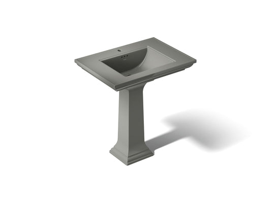 KOHLER K-2268-1-58 Memoirs Stately 30-3/4" rectangular pedestal bathroom sink - Thunder Grey