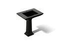 KOHLER K-2268-1-7 Memoirs Stately 30-3/4" Rectangular Pedestal Bathroom Sink - Black Black