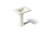 KOHLER K-2268-1-96 Memoirs Stately 30-3/4" Rectangular Pedestal Bathroom Sink - Biscuit