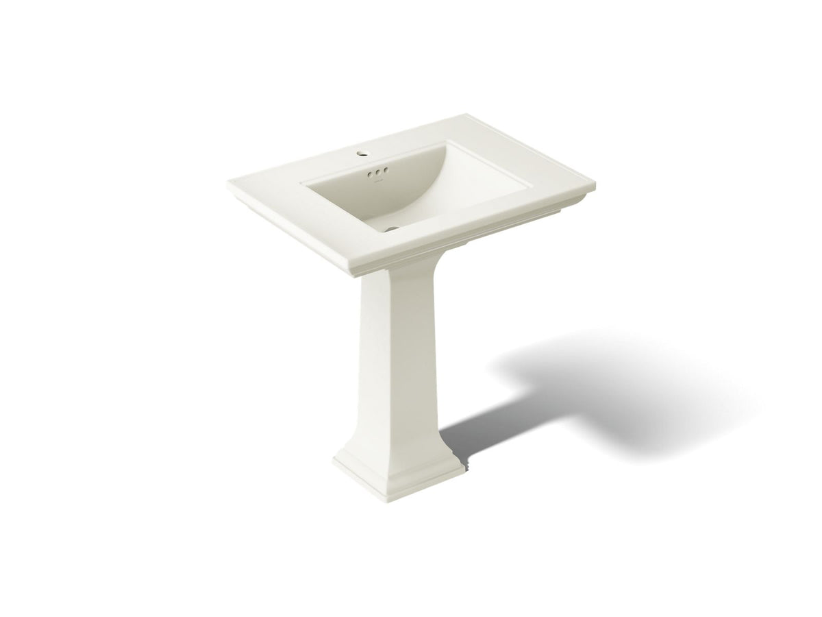 KOHLER K-2268-1-96 Memoirs Stately 30-3/4" Rectangular Pedestal Bathroom Sink - Biscuit