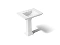 KOHLER K-2268-8-0 Memoirs Stately 30-3/4" Rectangular Pedestal Bathroom Sink - White
