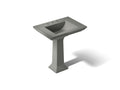 KOHLER K-2268-8-58 Memoirs Stately 30-3/4" Rectangular Pedestal Bathroom Sink - Thunder Grey
