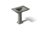 KOHLER K-2268-8-58 Memoirs Stately 30-3/4" Rectangular Pedestal Bathroom Sink - Thunder Grey