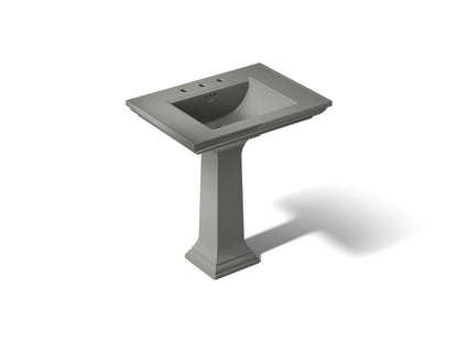 KOHLER K-2268-8-58 Memoirs Stately 30-3/4" rectangular pedestal bathroom sink - Thunder Grey