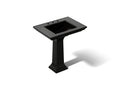 KOHLER K-2268-8-7 Memoirs Stately 30-3/4" Rectangular Pedestal Bathroom Sink - Black Black
