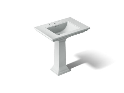 KOHLER K-2268-8-95 Memoirs Stately 30-3/4" rectangular pedestal bathroom sink - Ice Grey