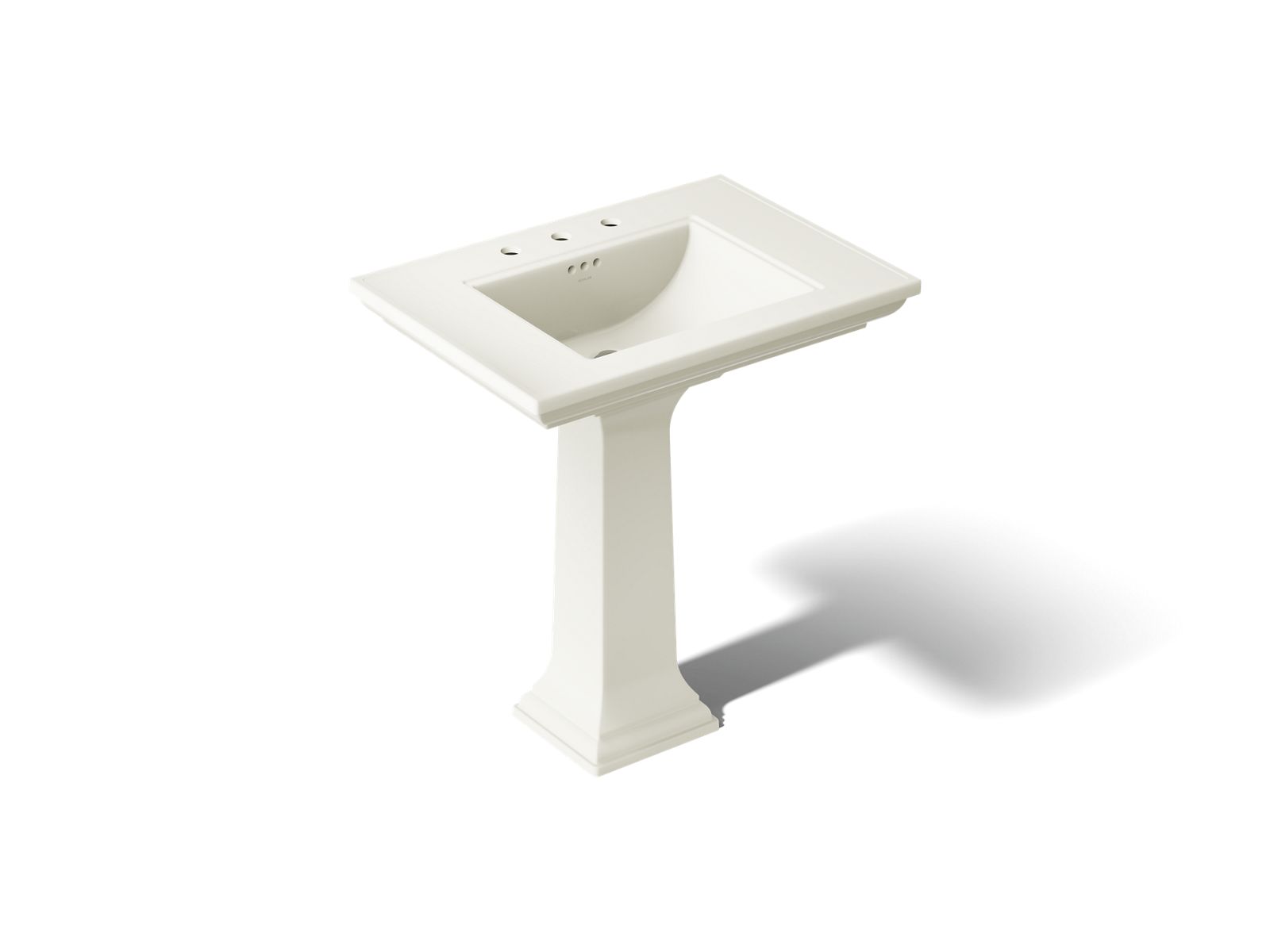KOHLER K-2268-8-96 Memoirs Stately 30-3/4" Rectangular Pedestal Bathroom Sink - Biscuit