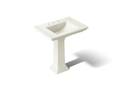 KOHLER K-2268-8-96 Memoirs Stately 30-3/4" rectangular pedestal bathroom sink - Biscuit
