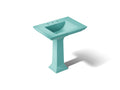 KOHLER K-2268-8-H15 Memoirs Stately 30-3/4" Rectangular Pedestal Bathroom Sink - 150Th Spring Green