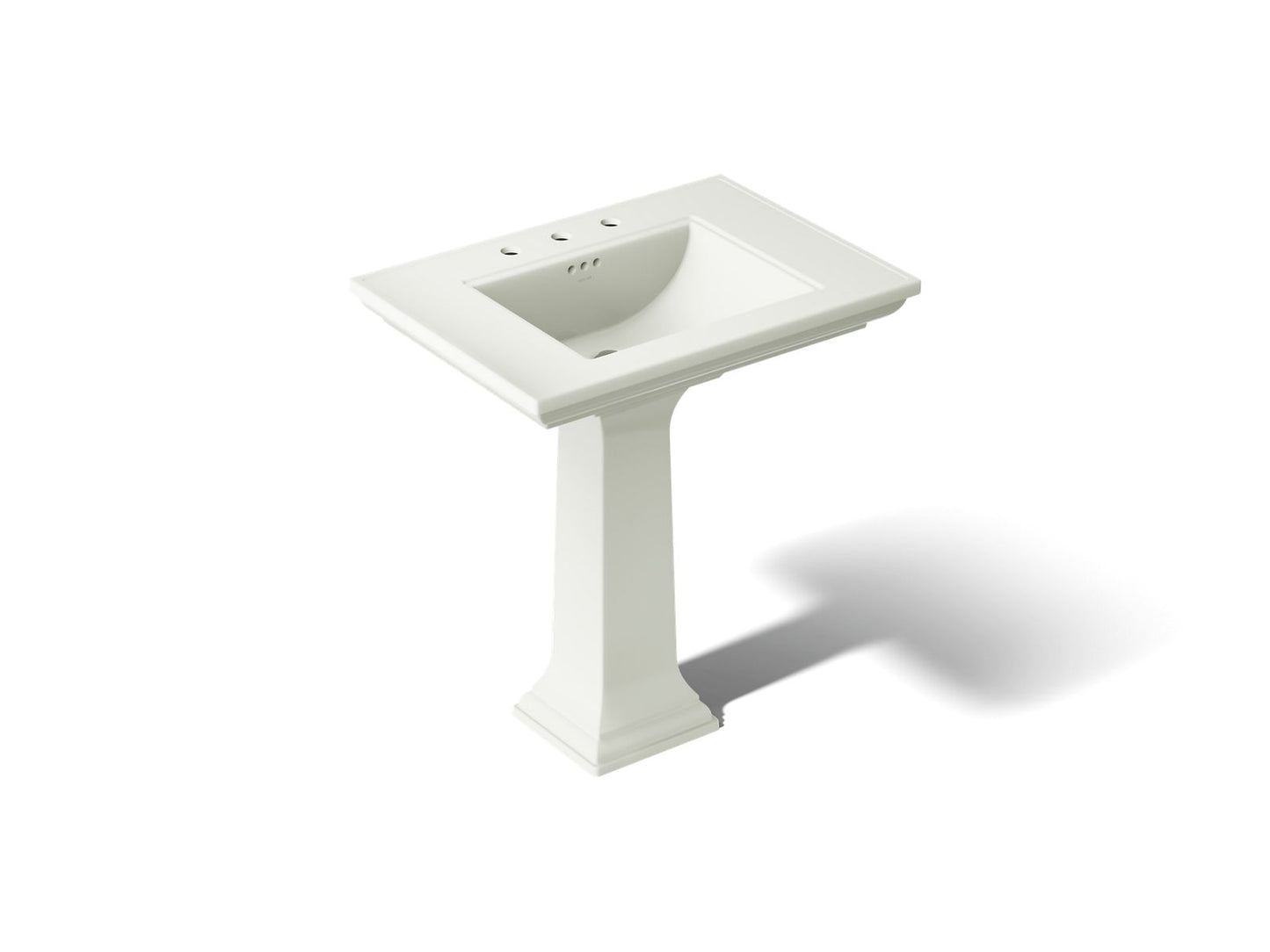 KOHLER K-2268-8-NY Memoirs Stately 30-3/4" rectangular pedestal bathroom sink - Dune