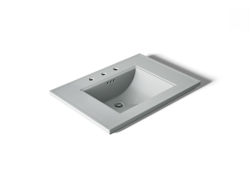 KOHLER K-2269-8-95 Memoirs Stately 30-11/16" Pedestal/Console Table Bathroom Sink - Ice Grey