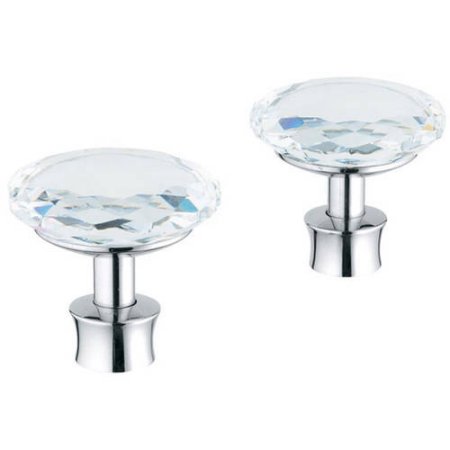 GROHE 18086VP0 Handles (Pair) , Chrome Swarowski Crystal