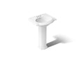 KOHLER K-2286-4-0 Devonshire 24-1/4" rectangular pedestal bathroom sink - White