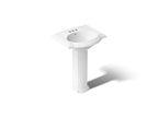 KOHLER K-2286-4-0 Devonshire 24-1/4" rectangular pedestal bathroom sink - White