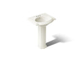 KOHLER K-2286-4-96 Devonshire 24-1/4" rectangular pedestal bathroom sink - Biscuit