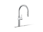 KOHLER K-22972-CP Crue Pull-Down Kitchen Sink Faucet With Three-Function Sprayhead - Polished Chrome