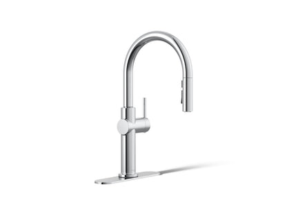KOHLER K-22972-CP Crue Pull-down kitchen sink faucet with three-function sprayhead - Polished Chrome