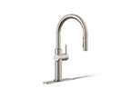 KOHLER K-22972-VS Crue Pull-Down Kitchen Sink Faucet With Three-Function Sprayhead - Vibrant Stainless