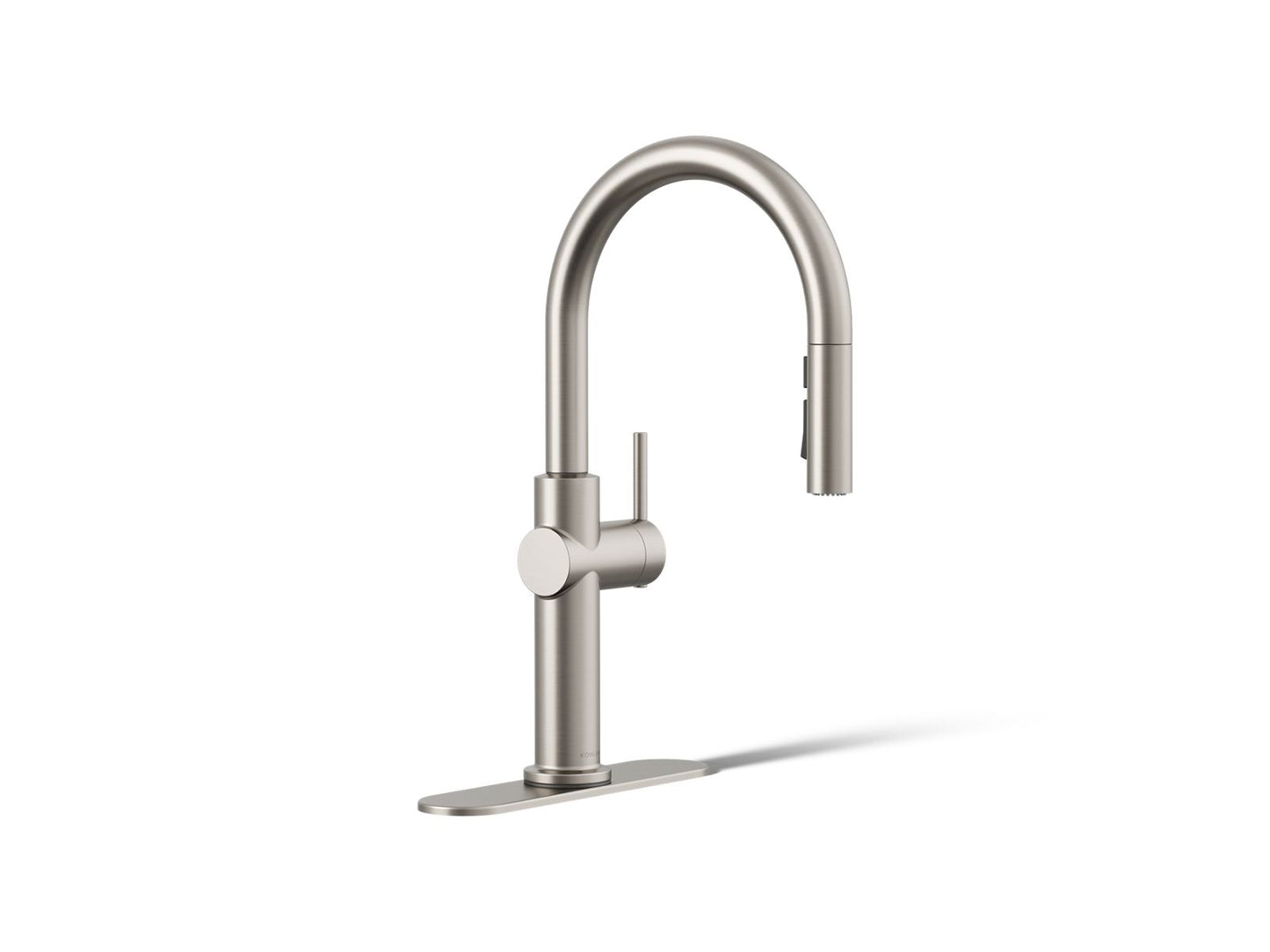 KOHLER K-22972-VS Crue Pull-down kitchen sink faucet with three-function sprayhead - Vibrant Stainless