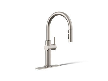 KOHLER K-22972-VS Crue Pull-down kitchen sink faucet with three-function sprayhead - Vibrant Stainless